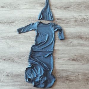 Royal blue baby silky gown ♡